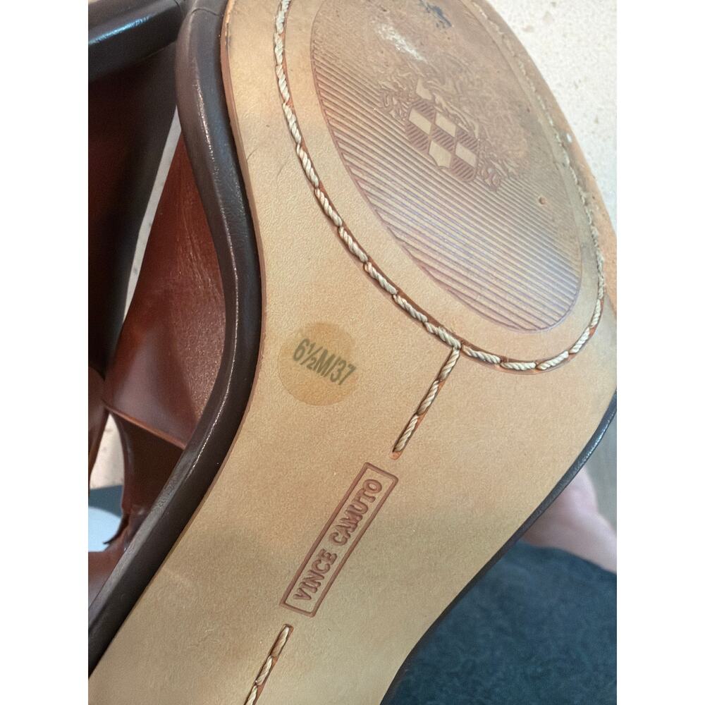 Vince Camuto size 6.5 high heel brown sandals shoes - Picture 5 of 6